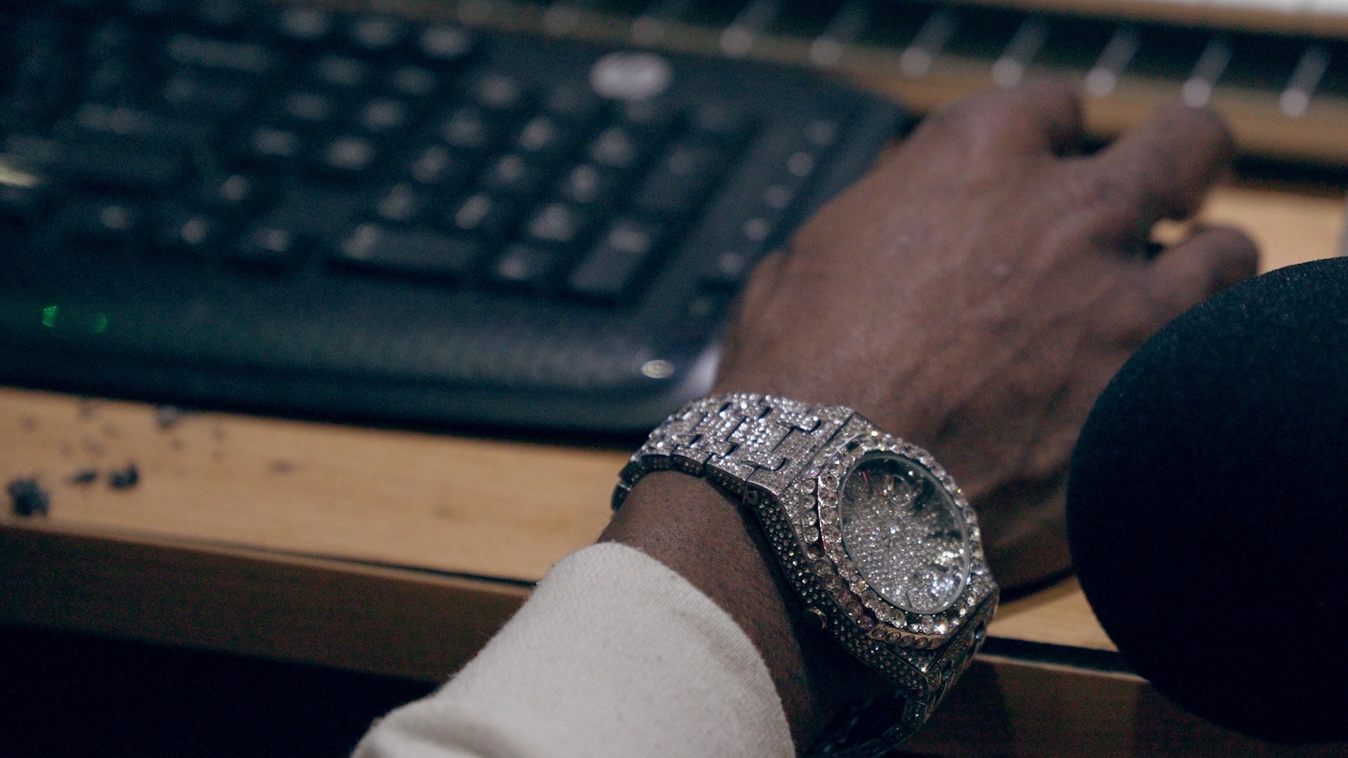 Watch detail at the studio console